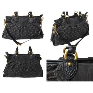Louis Vuitton Shoulder Bag Cabby Noir Logo Monogram Handbag Denim Neo Black